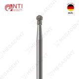  FG, Dia. Round With Collar Bur - Mũi khoan kim cương đầu tròn có cổ - Vỉ 5 mũi 