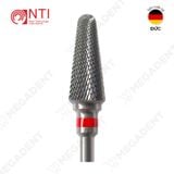  HP, Tungsten Carbide Fine Cross Cut - Mũi khoan thép mài labo mịn, màu đỏ - Hộp 1 mũi 