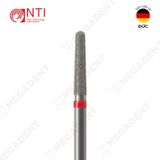  FG, Dia. Round End Taper Bur - Mũi khoan kim cương trụ thuôn đầu tròn dài 8 mm - Vỉ 5 mũi 