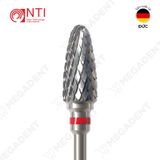  HP, Tungsten Carbide Superfine Cross Cut - Mũi khoan thép đánh bóng nhựa siêu mịn, màu đỏ - Hộp 1 mũi 