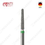  FG, Dia. Round End Taper Bur - Mũi khoan kim cương trụ thuôn đầu tròn dài 9 mm - Vỉ 5 mũi 