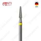  HP, Tungsten Carbide Super Fine Cross Cut - Mũi khoan thép mài labo siêu mịn, màu vàng - Hộp 1 mũi 