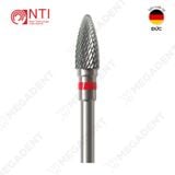  HP, Tungsten Carbide Fine Cross Cut - Mũi khoan thép mài labo mịn, màu đỏ - Hộp 1 mũi 