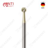  Tc. Bone Cutter, Allport Bur - Mũi khoan thép cắt xương đầu tròn mạ tirtan - Vỉ 3 mũi 