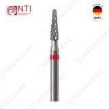  HP, Tungsten Carbide Fine Cross Cut - Mũi khoan thép mài labo mịn, màu đỏ - Hộp 1 mũi 