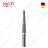  FG, Dia. Flat End Taper Bur - Mũi khoan kim cương hình trụ thuôn đầu bằng dài - Vỉ 5 mũi 