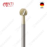  Tc. Bone Cutter, Allport Bur - Mũi khoan thép cắt xương đầu tròn mạ tirtan - Vỉ 3 mũi 