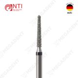  FG, Dia. Round End Taper Bur - Mũi khoan kim cương trụ thuôn đầu tròn dài 8 mm - Vỉ 5 mũi 