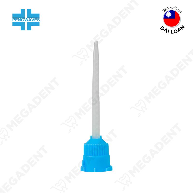  Mixing tip light blue - 77mm - Đầu trộn nhựa làm răng tạm tỷ lệ 1:1 - Cái 
