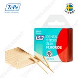  Wooden with fluoride, Medium - Tăm gỗ trung bình có chứa Flour - Hộp 125 cây 