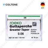  Roeko Gutta Percha Greater Taper - Côn đúc ốp ống tủy - Hộp 60 cây 