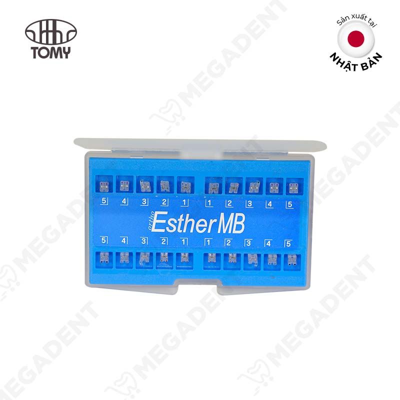  Esther MB - Bộ mắc cài composite rãnh kim loại - Bộ 20 cái 