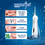  Flosser Cordless Maxi - Máy tăm nước cá nhân không dây (dùng được cho người niềng răng) - Bộ (1 máy + 4 đầu tăm) 