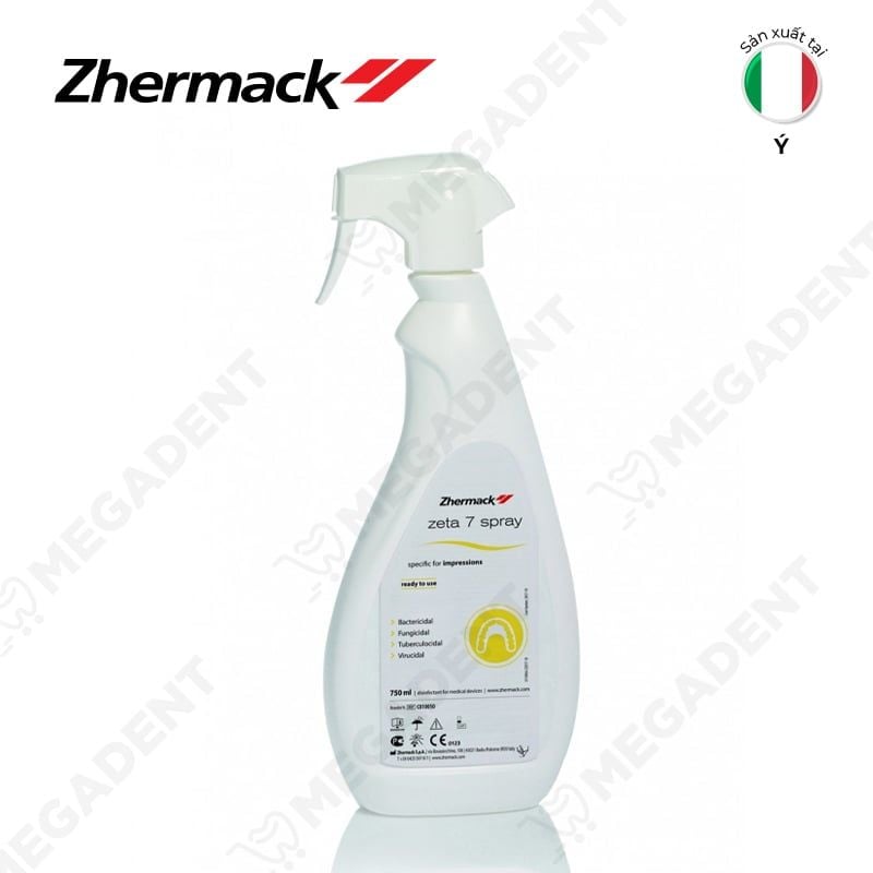  Zeta 7 Spray - Dung dịch sát trùng dấu trong labo, dạng xịt - Chai 750ml 