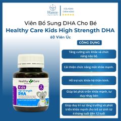 Viên Bổ Sung DHA Cho Bé Healthy Care Kids High Strength DHA 60 Viên Úc