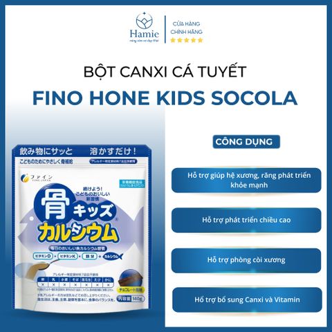 Bột Fino Canxi Cá Tuyết Hone Kids Socola Nhật Bản 140gr