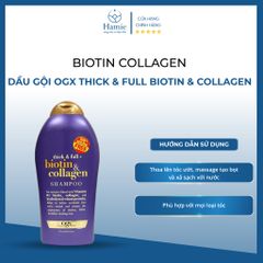 Biotin Collagen Tím Dầu Gội OGX Thick & Full Biotin & Collagen 577ml Mỹ