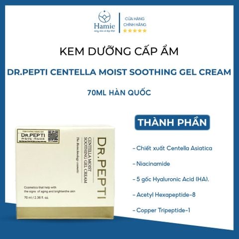 Dr.Pepti Kem Dưỡng Cấp Ẩm Centella Moist Soothing Gel Cream 70ml Hàn Quốc
