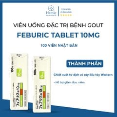Viên Uống Hỗ Trợ Gout Teijin Pharmacy Feburic Tablet 10mg 100 Viên Nhật Bản