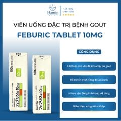 Viên Uống Hỗ Trợ Gout Teijin Pharmacy Feburic Tablet 10mg 100 Viên Nhật Bản