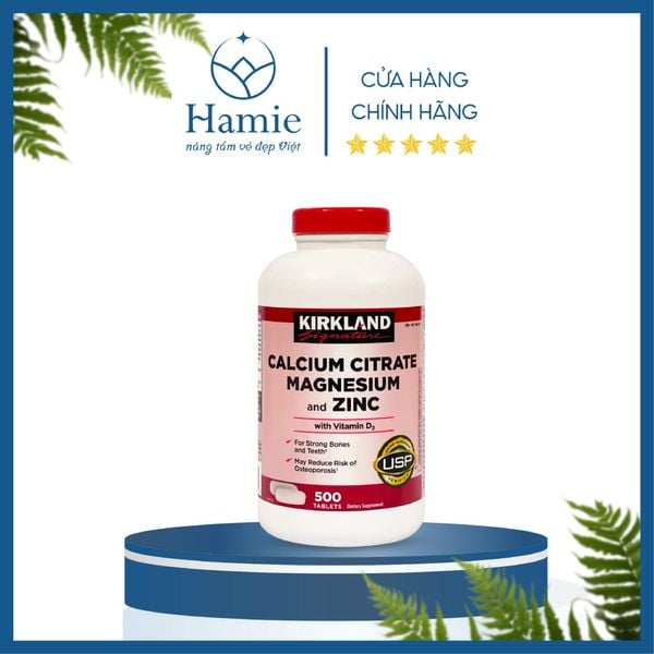 Viên Uống Calcium Magnesium Zinc 500 Viên Kirkland Mỹ