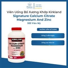 Viên Uống Calcium Magnesium Zinc 500 Viên Kirkland Mỹ