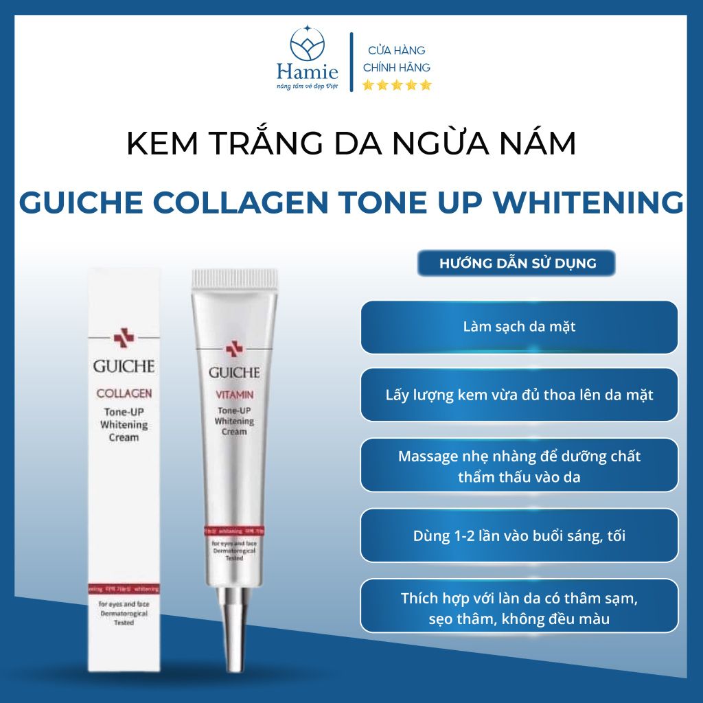 Kem Đặc Trị Nám Guiche Collagen Tone Up Whitening 35ml Hàn Quốc