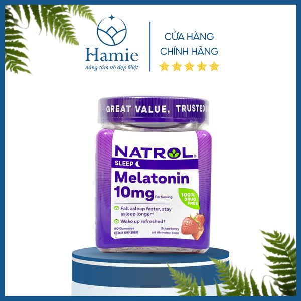 Kẹo Ngủ Melatonin Gummies Natrol 10mg 90 Viên Mỹ
