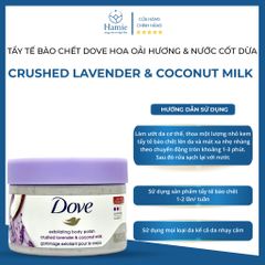 Tẩy Tế Bào Chết Dove Hoa Oải Hương & Nước Cốt Dừa 298gr Mỹ