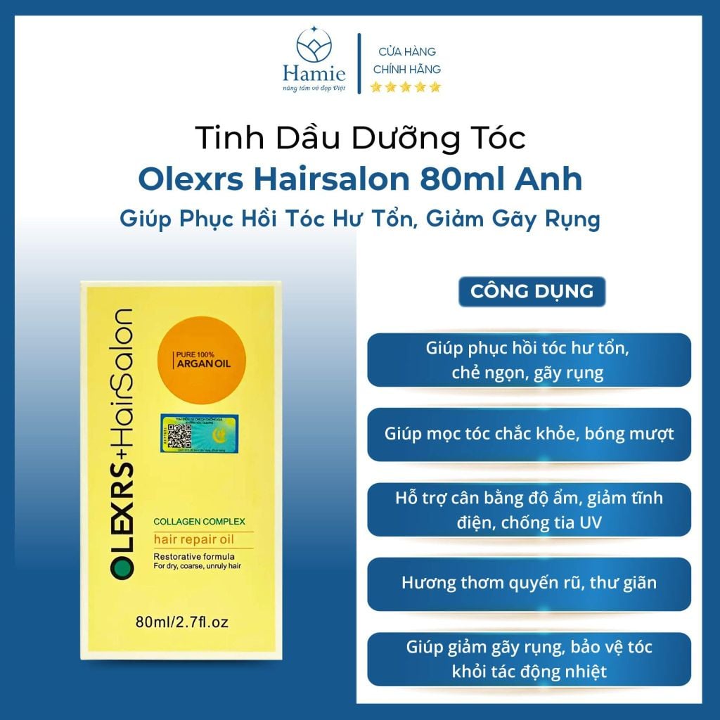 Dầu Dưỡng Tóc Olexrs Hairsalon 80ml Anh Chính Hãng