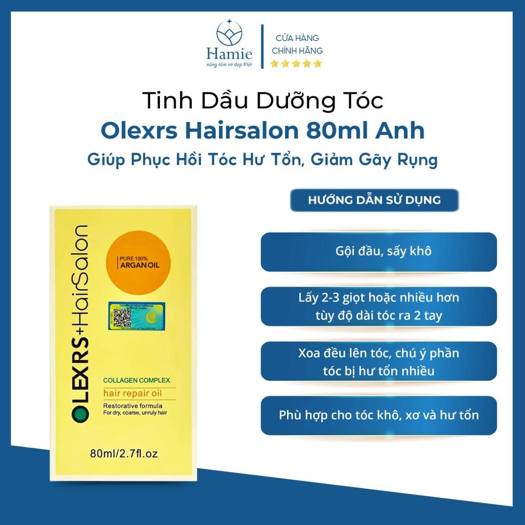 Dầu Dưỡng Tóc Olexrs Hairsalon 80ml Anh Chính Hãng