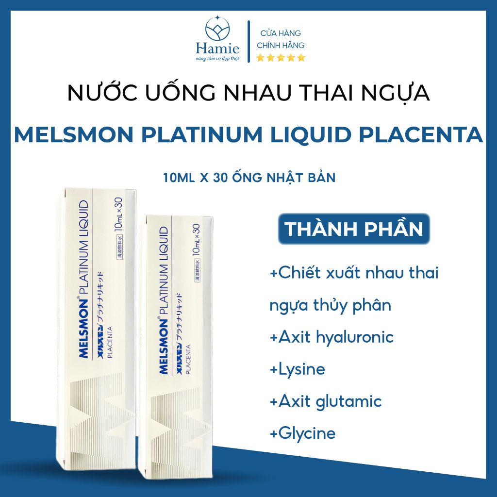 Melsmon Platinum Liquid Nước Uống Nhau Thai Ngựa Placenta Nhật Bản