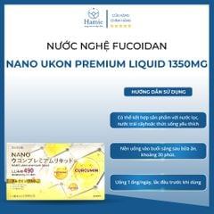 Nano Fucoidan Gold Nước Uống Nghệ Liquid Eikenbi 1350mg Nhật Bản