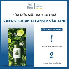 Sữa Rửa Mặt Rau Củ Quả Super Vegitoks Cleanser Màu Xanh 300ml Hàn Quốc