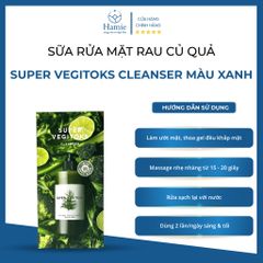 Sữa Rửa Mặt Rau Củ Quả Super Vegitoks Cleanser Màu Xanh 300ml Hàn Quốc