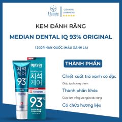 Kem Đánh Răng 93 Median Trắng Răng Dental IQ 120gr Hàn Quốc