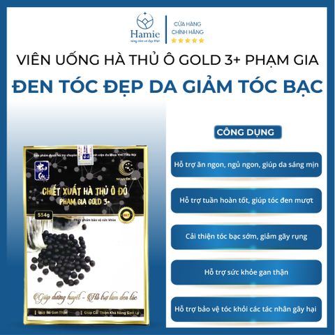 Viên Uống Tóc Bạc Hà Thủ Ô Đỏ Đen Tóc Đẹp Da 554gr Việt Nam