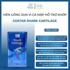 Viên Uống Sụn Vi Hỗ Trợ Khớp Costar Shark Cartilage 365 Viên Úc