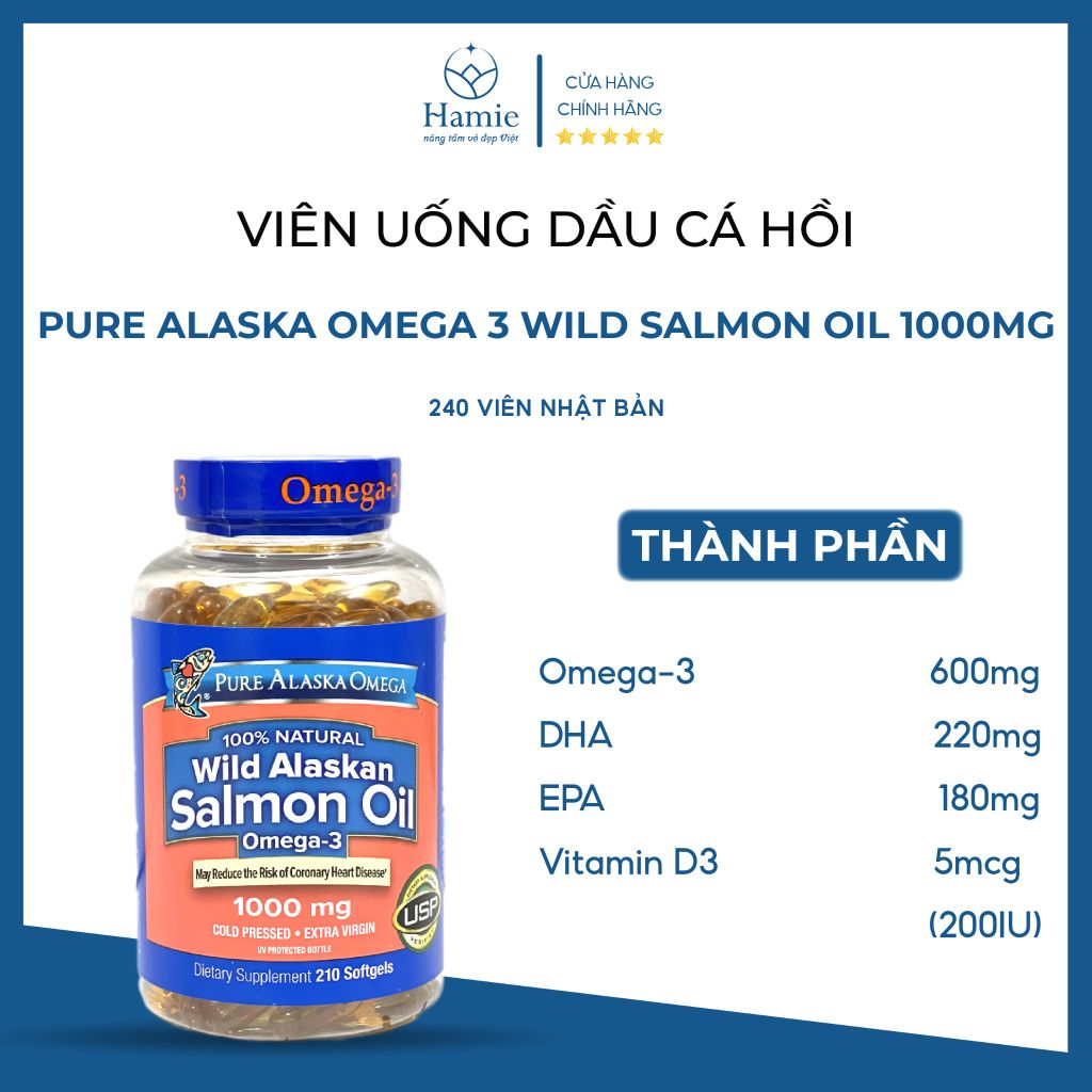 Viên Uống Omega 3 Pure Alaska Omega Wild Alaskan Salmon Oil