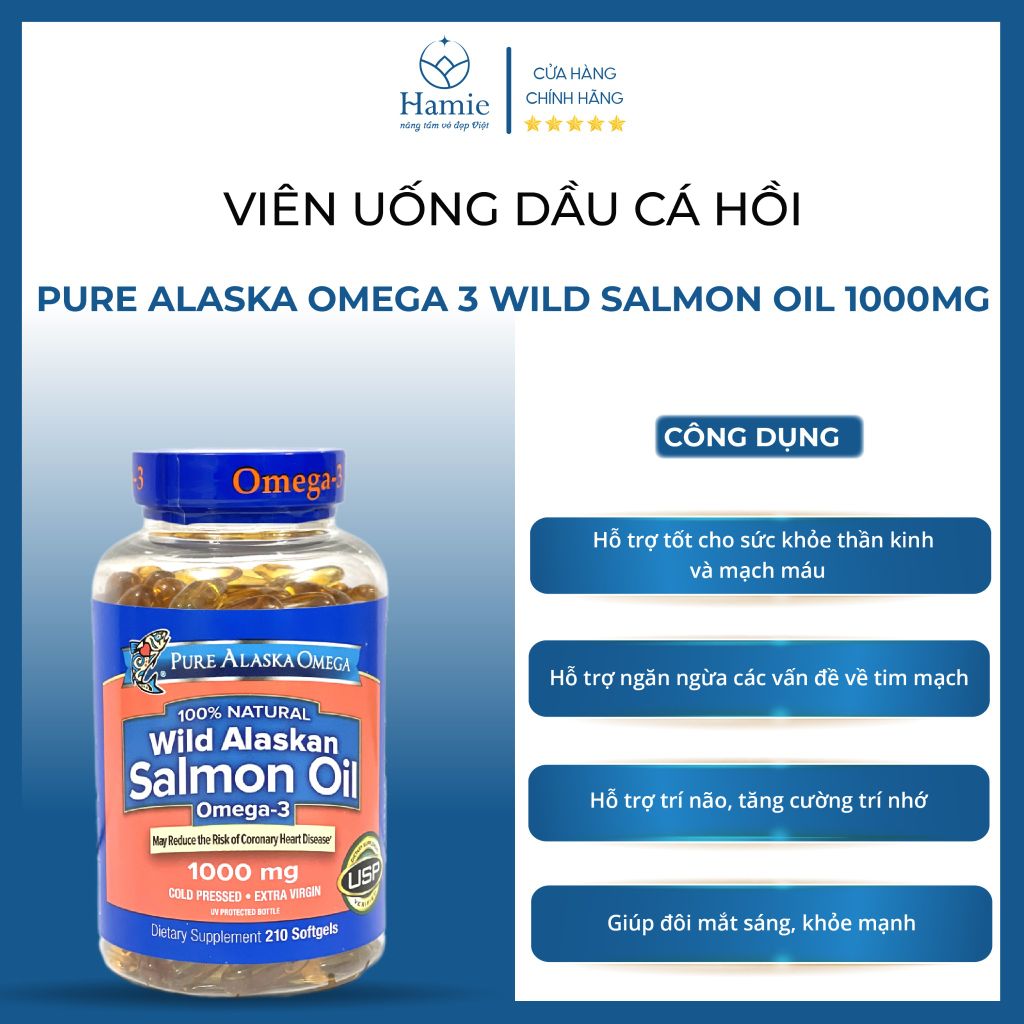 Viên Uống Omega 3 Pure Alaska Omega Wild Alaskan Salmon Oil