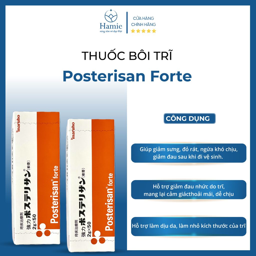 Thuốc Posterisan Bôi Trĩ Forte 2gr x 50 Tuýp Nhật Bản