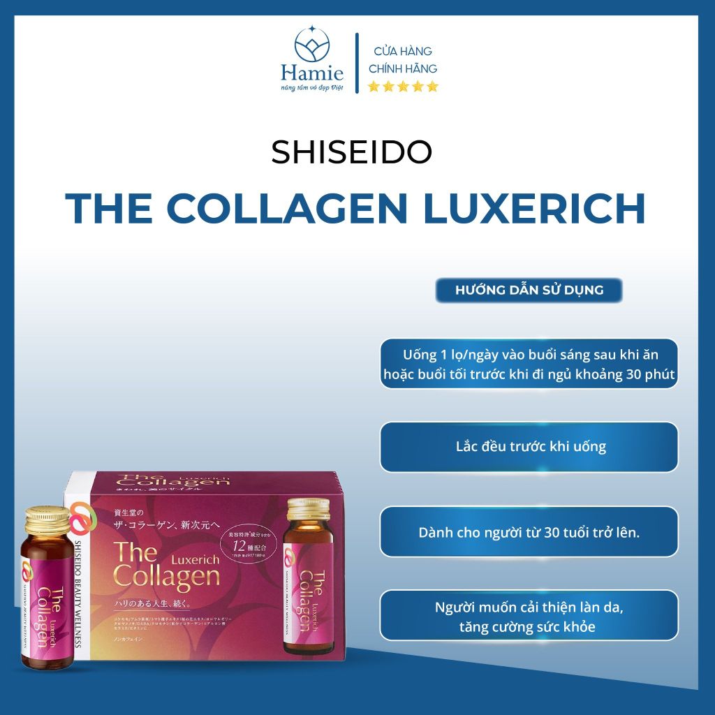 Nước Uống Collagen Luxerich 50ml x 10 Lọ Nhật Bản