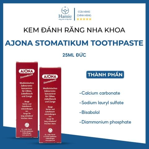 Ajona Kem Đánh Răng Giúp làm sạch cao răng, trắng răng Đức 25ml