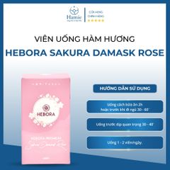 Viên Uống Thơm Hebora Sakura Damask Rose 60 Viên Nhật Bản