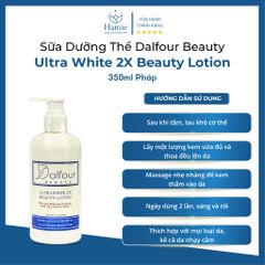 Sữa Dưỡng Thể Dalfour Beauty Ultra White 2X Beauty Lotion 350ml Pháp