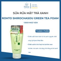 Sữa Rửa Mặt Rohto Nhật Trà Xanh Shirochasou Green Tea Foam 120gr