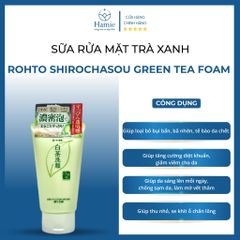 Sữa Rửa Mặt Rohto Nhật Trà Xanh Shirochasou Green Tea Foam 120gr