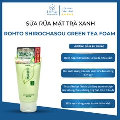 Sữa Rửa Mặt Rohto Nhật Trà Xanh Shirochasou Green Tea Foam 120gr