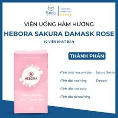 Viên Uống Thơm Hebora Sakura Damask Rose 60 Viên Nhật Bản