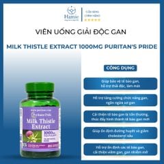 Giải Độc Gan Milk Thistle Extract 1000mg Puritan's Pride 180 Viên Mỹ